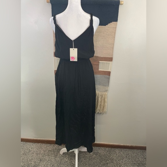NWT Boden Black Idelle Midi Slip Dress Two Pockets 4 - Picture 6 of 7